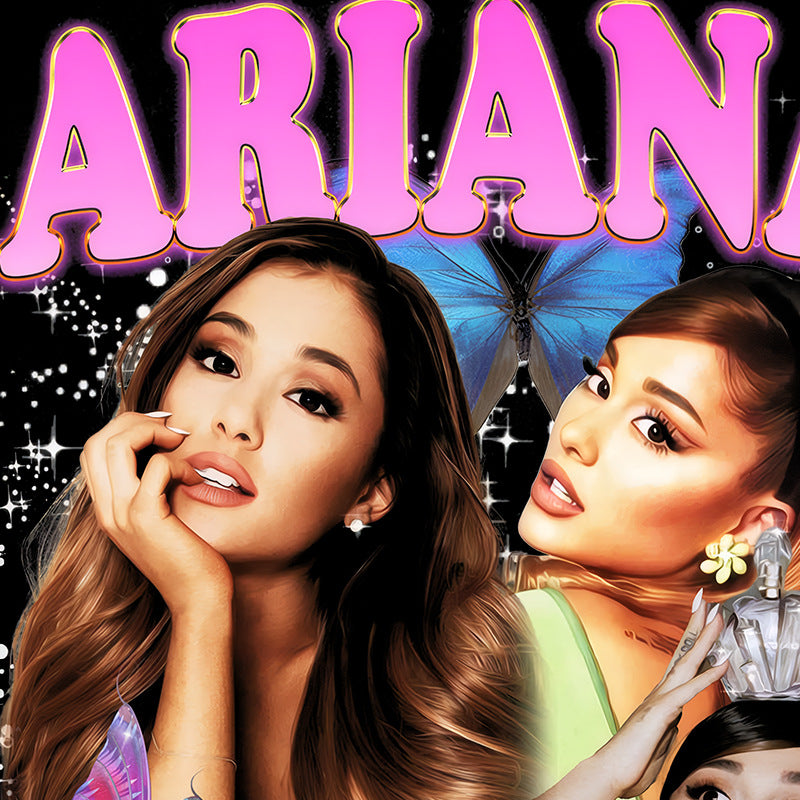 Streetwear masculino Ariana Grande print T-shirt