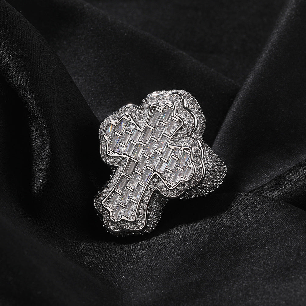 Rings Hip Hop Vintage Ring Micro Zircon Spectrum