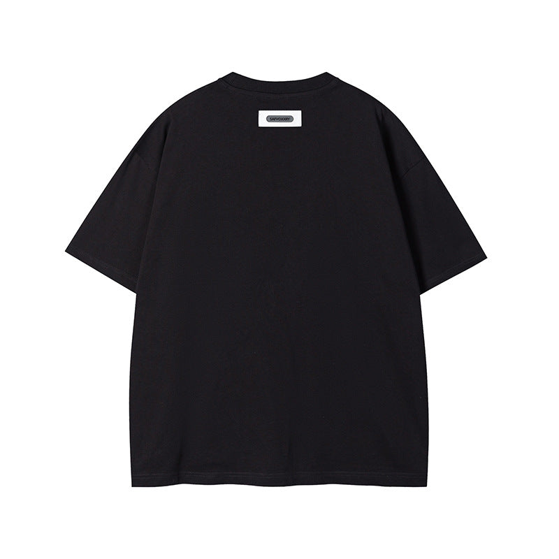 Vintage Tišö Rt Love Pendant Short Sleeve T-Shirt Summer Loose Top