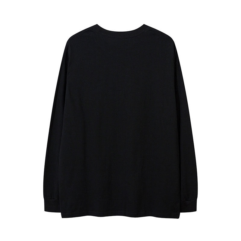 Marcas De Streetwear oversized butterfly pussy print long sleeve t-shirt