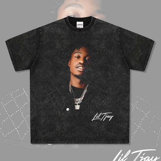 Cool t rapper vintage hip hop Lil Tjay print short sleeve t-shirt vintage