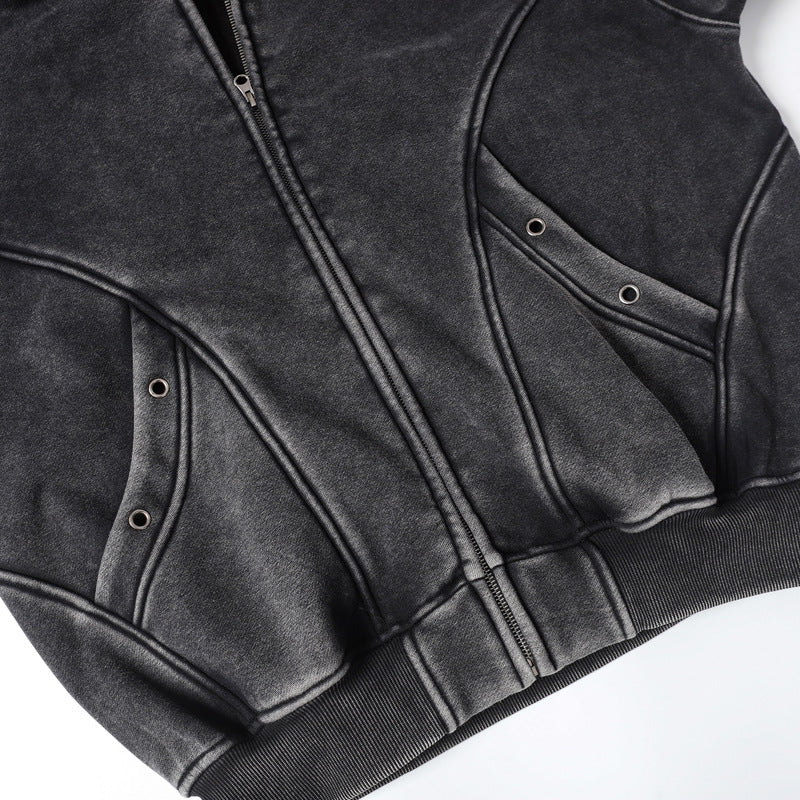 Streetwear Hoodie Vintage Washed Old Hooded Sweater Hoodie