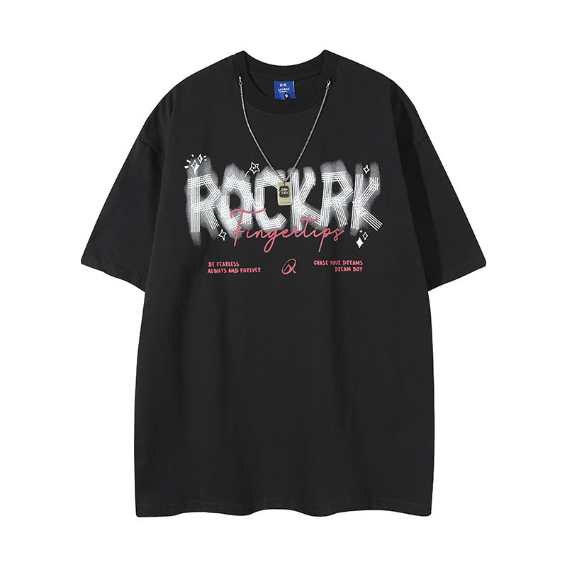 Nyc T Shirt Necklace Short Sleeve T-Shirt Summer Loose Casual Top