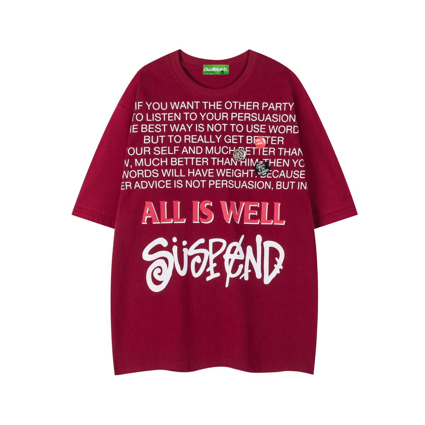 Vintage tarz t shirt vintage alphabet print badge short sleeve t-shirt