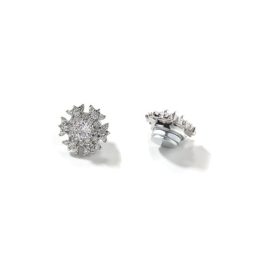 Earrings Snowflake Shape Magnetic Earrings snowflake Spectrum