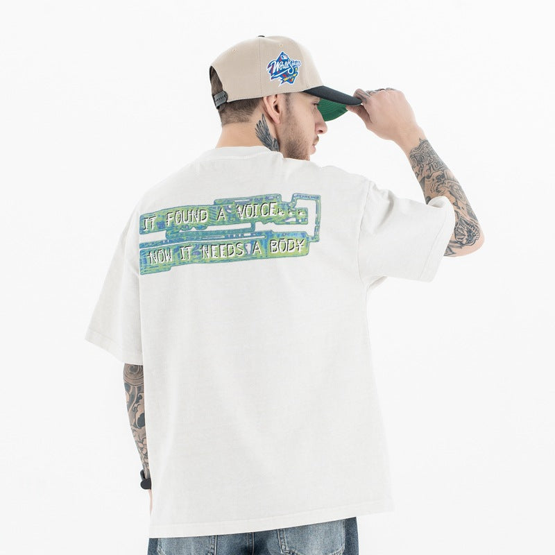Vintage 90s Hip Hop Clothing Summer Ghost Shell 90s Short Sleeve T-Shirt