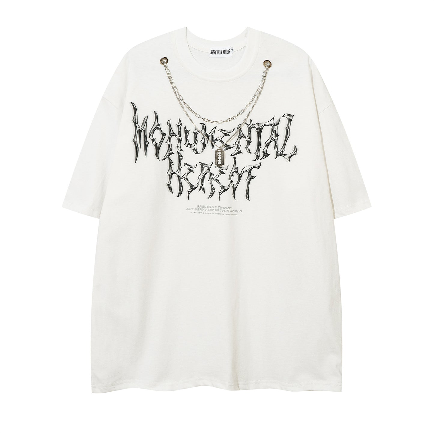 USA Vintage T-Shirt Necklace Crew Neck Cotton Men's Summer Loose