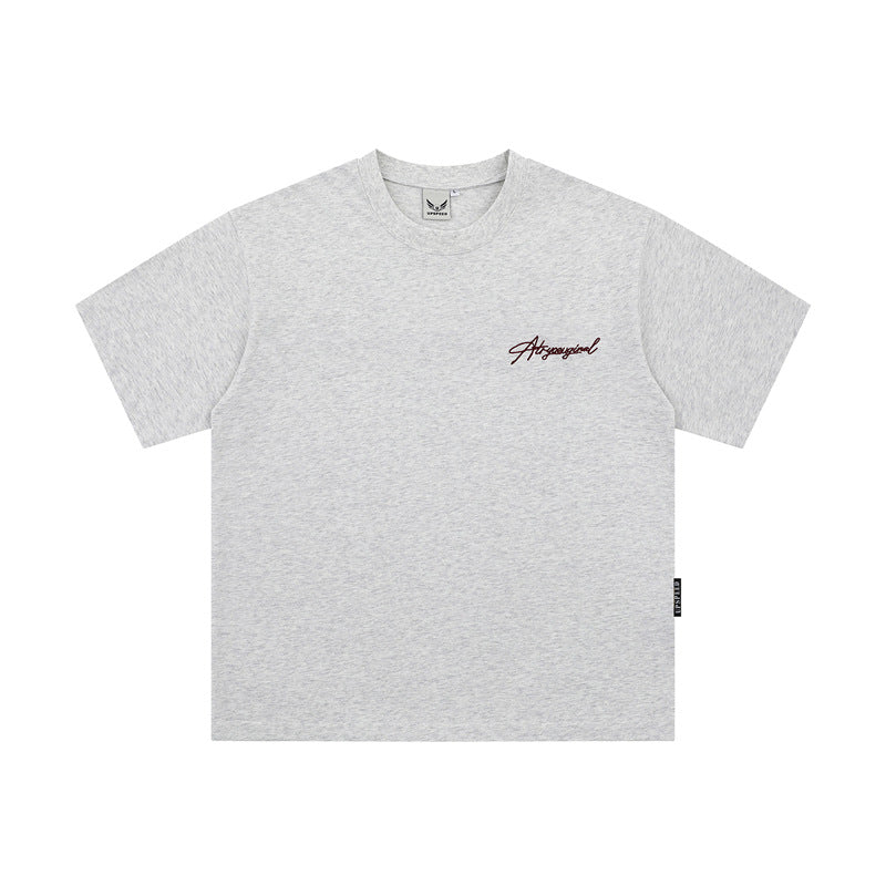 Camisas Retros Embroidered Short Sleeve Loose T-Shirt