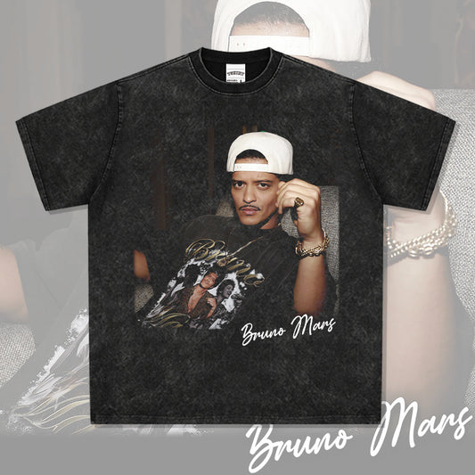 New york hip hop shop bruno mars print t-shirt