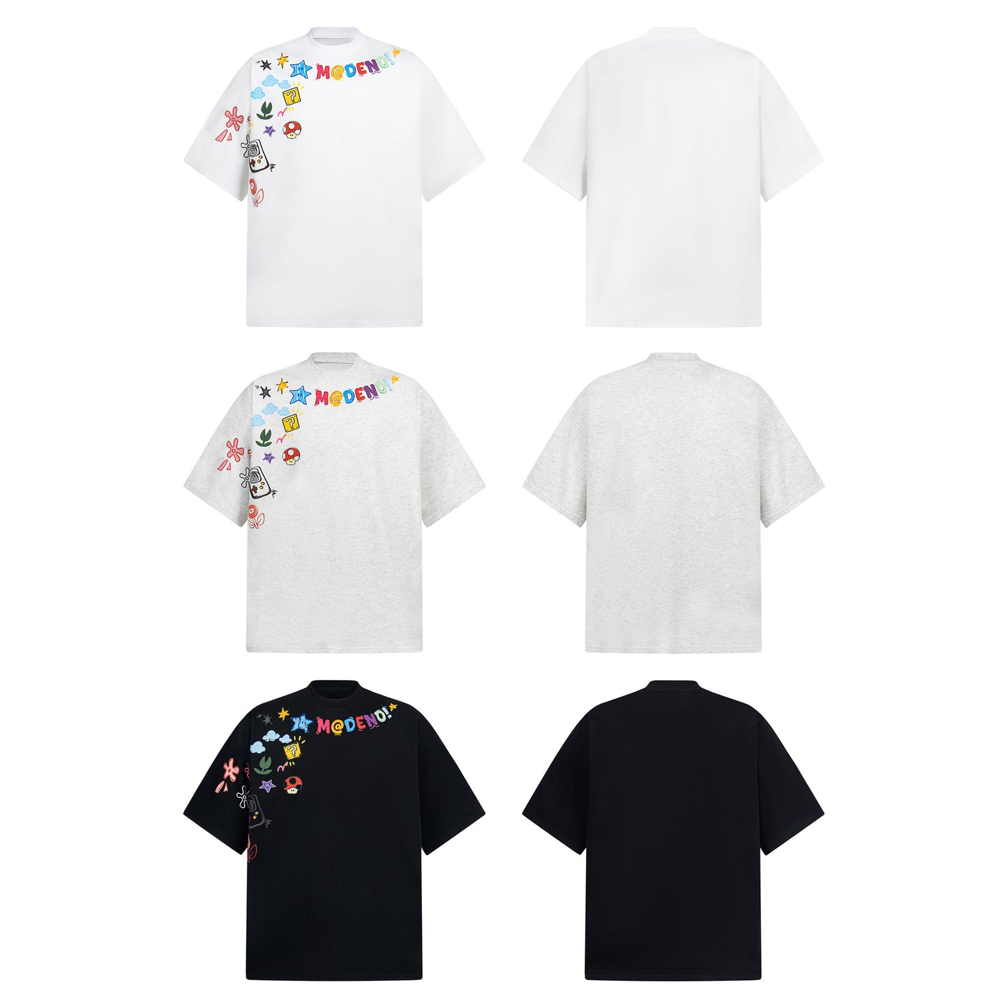 Vestimenta De Los 90 Summer Vintage Graffiti T-Shirt Short Sleeve