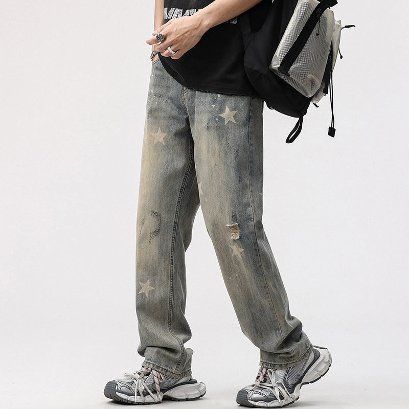 1990 Fashion Jeans Casual Straight Loose Jeans