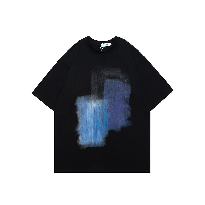 Vintage Tišö Rt graffiti print short-sleeved T-shirt loose casual tee