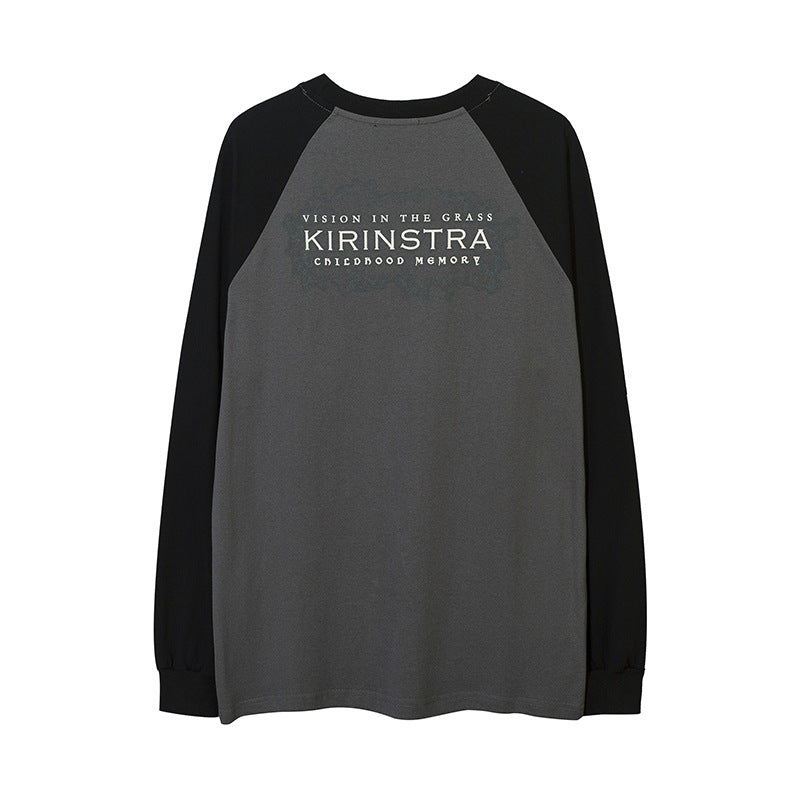 Vintage T Shirts Hip Hop Long Sleeve T-Shirt Vintage Loose Oversize Top