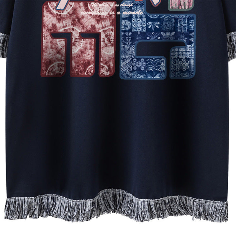 Camisetas streetwear Summer Vintage Crew Neck Casual Loose Short Sleeve T-Shirt