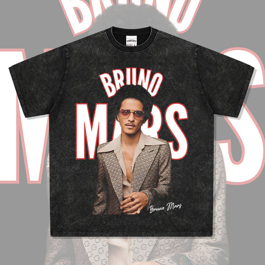 New york hip hop shop bruno mars print long sleeve short sleeve t-shirt
