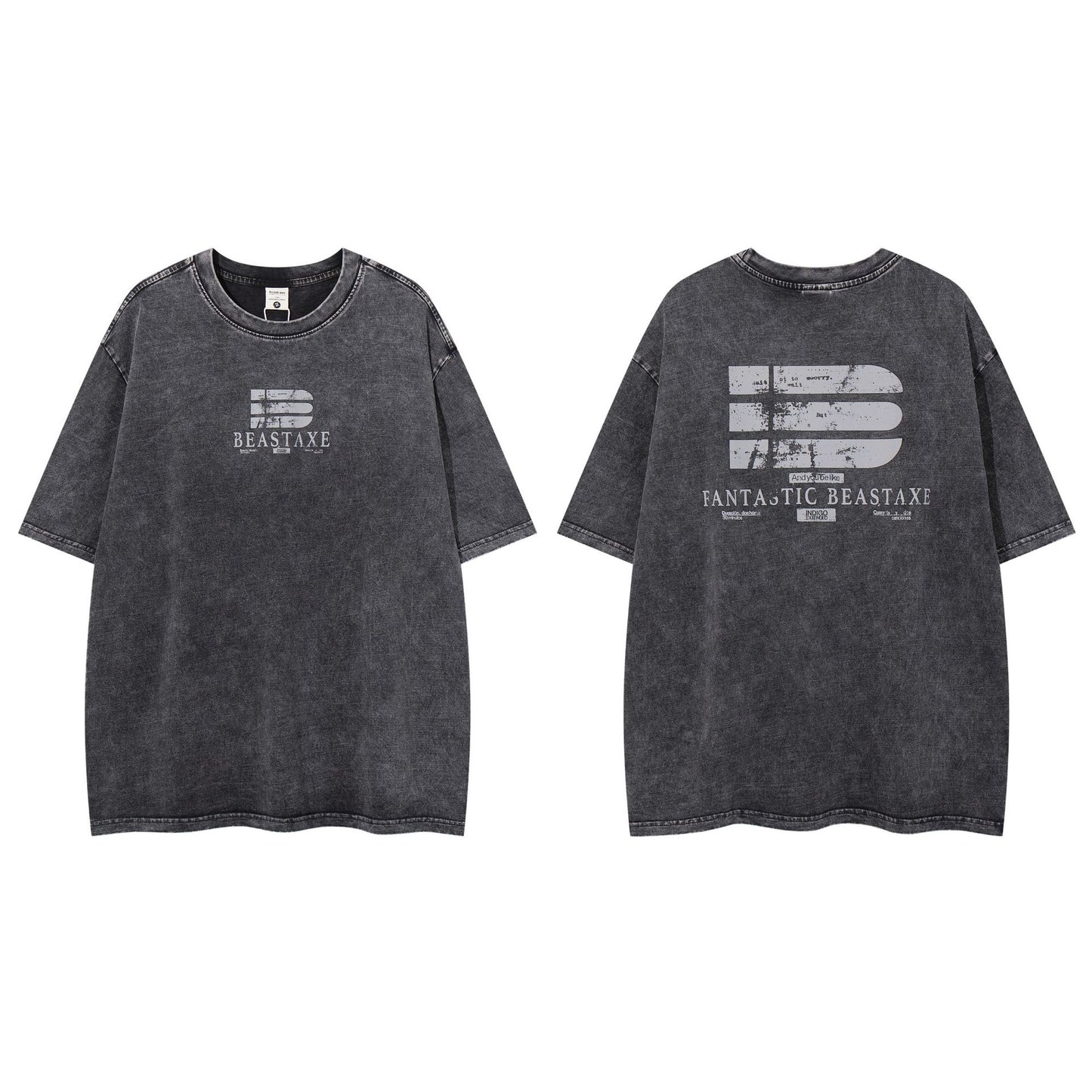 Hip Hop Clothing Summer Wash T-Shirt Vintage Short Sleeve