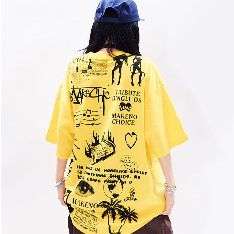 Marcas De Streetwear Short Sleeve T-Shirt Vintage Casual Top