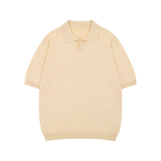 Hip hop clothing new york summer short-sleeved vintage polo shirt lapel T-shirt