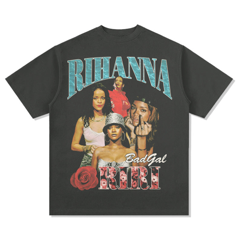 New york hip hop shop Vintage hip hop Rihanna print t-shirt