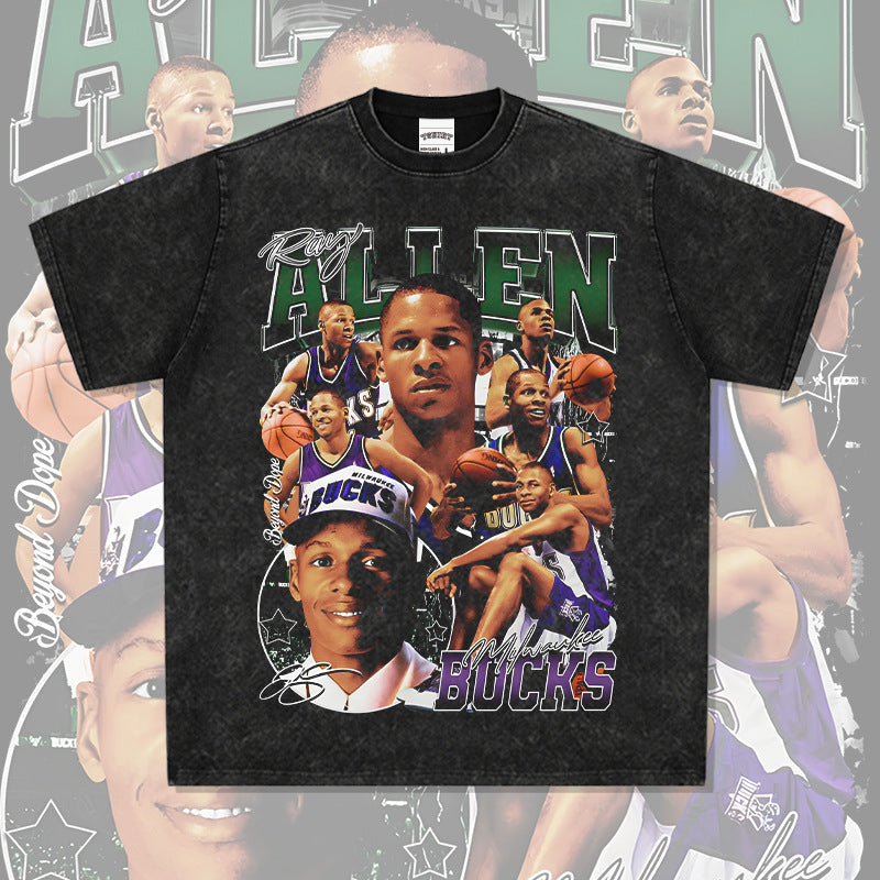New york hip hop shop vintage Ray Allen print short sleeve t-shirt Vintage