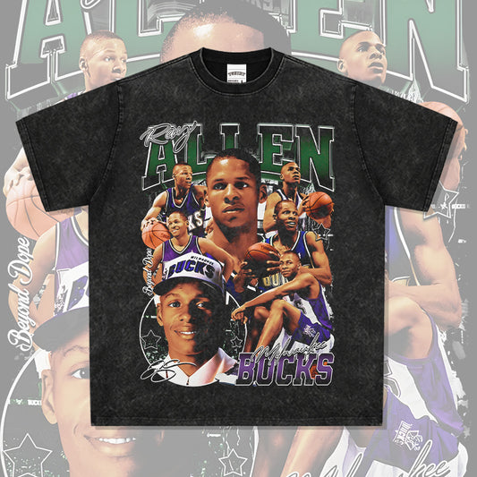 New york hip hop shop vintage Ray Allen print short sleeve t-shirt Vintage