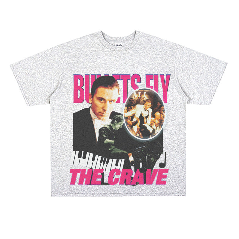 Film Star T Shirt the Legend of 1900 Loose Retro Street Cotton American T-shirt