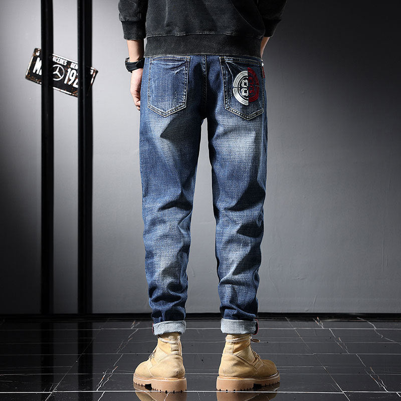 1990 Fashion Jeans Autumn Jeans Embroidery