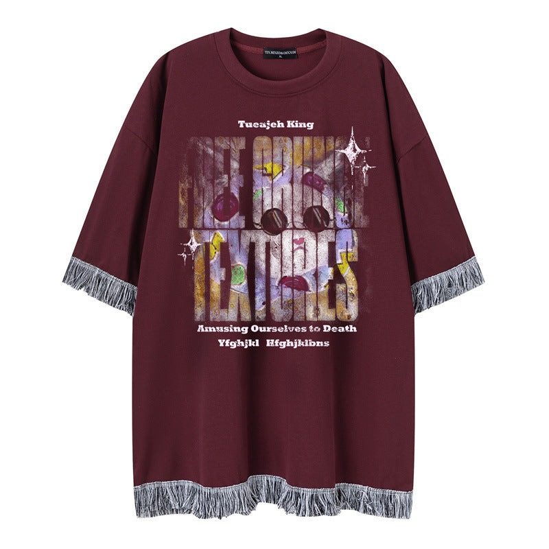 Camisetas streetwear Summer Vintage Square Cat Casual Loose Short Sleeve T-Shirt