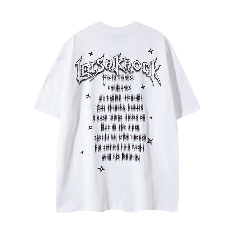 Nyc 1990 Shirt Butterfly Print T-Shirt Short Sleeve Loose Top