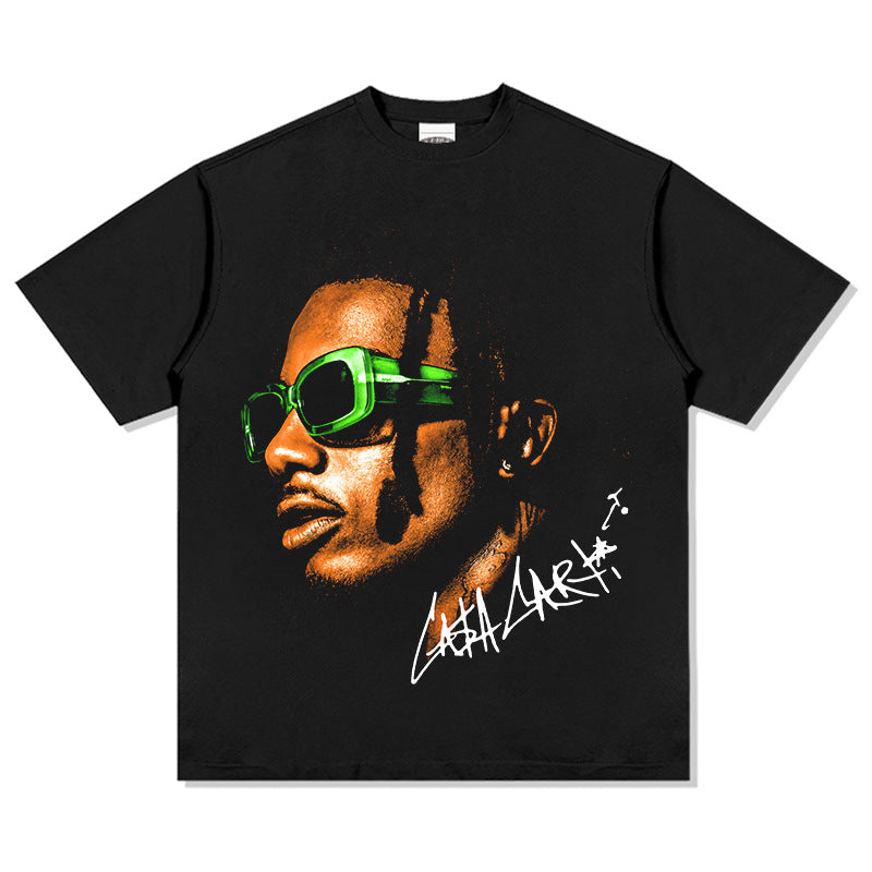 Streetwear masculino vintage hip hop PlayboiCarti print short sleeve t-shirt