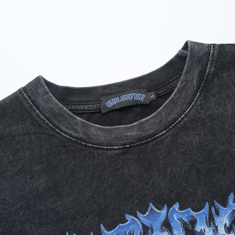 Hip hop shirt summer hip hop skull print t-shirt short sleeve