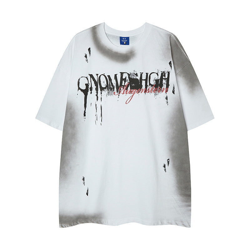 Nyc 1990 Shirt Summer Casual Letter Print Loose Short Sleeve T-Shirt