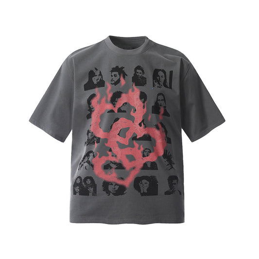 Camisas Retros Summer Loose Short Sleeve T-Shirt