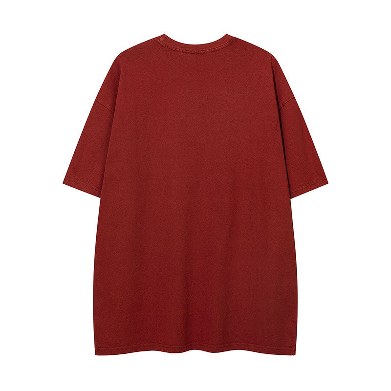 Vintage Tišö Rt Summer Hip Hop Short Sleeve Loose Letter Print T-Shirt