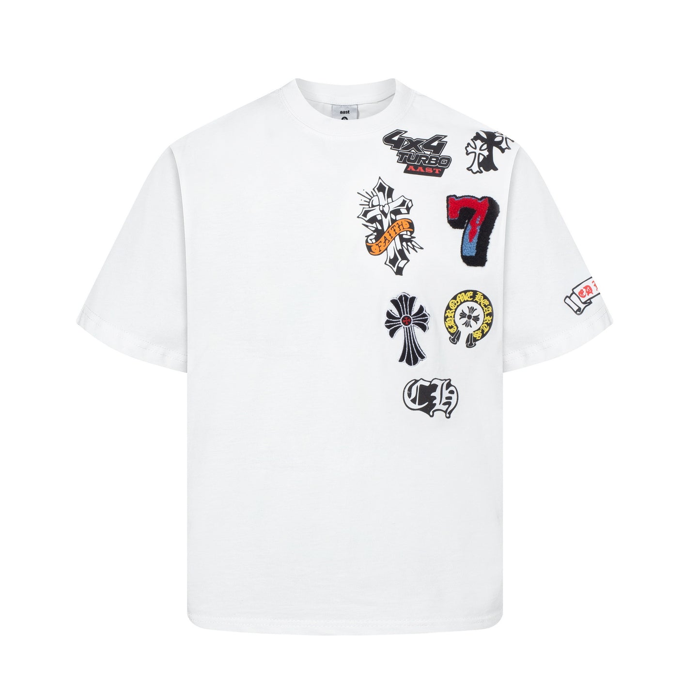 Hip hop clothing new york summer vintage embroidered t-shirt short sleeves