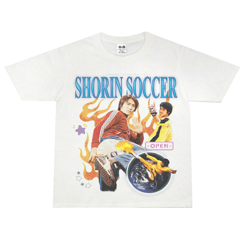 Film Star T Shirt Stephen Chow Short Sleeve American Retro T-shirt Men and Women