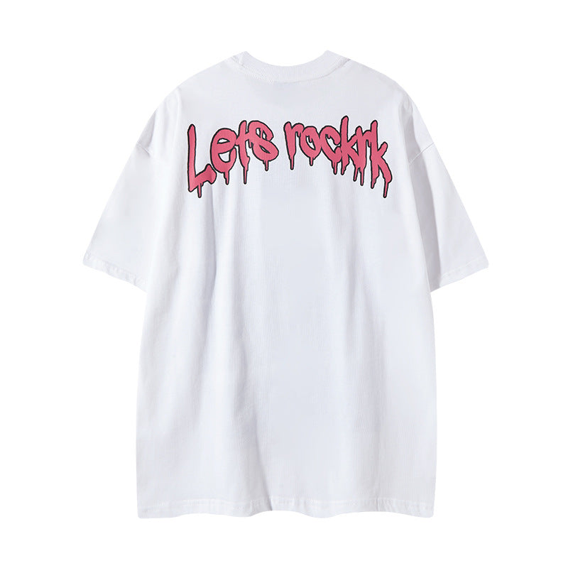 Nyc 1990 Shirt Vintage Anime Print Black Short Sleeve T-Shirt