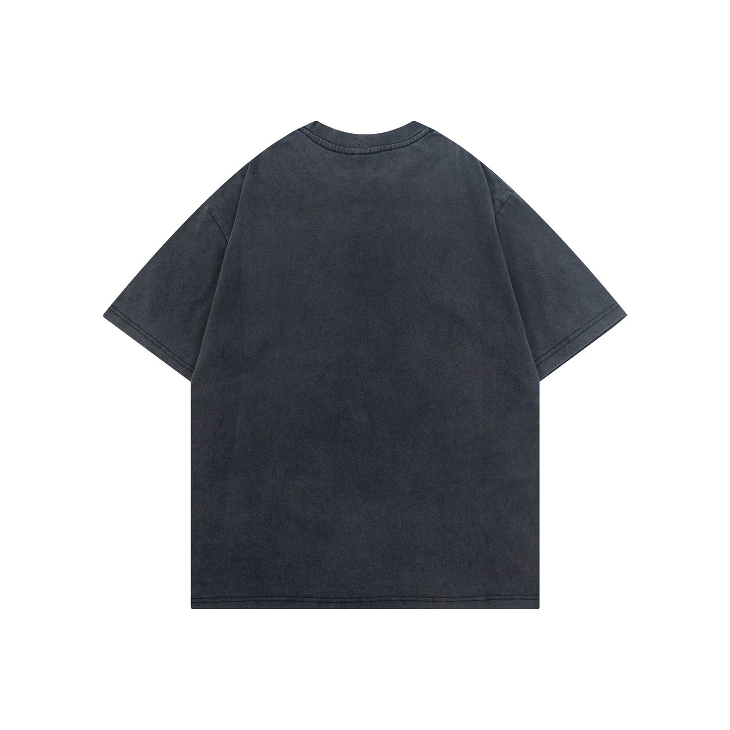 Distorted vintage short sleeve t-shirt summer oversize casual top