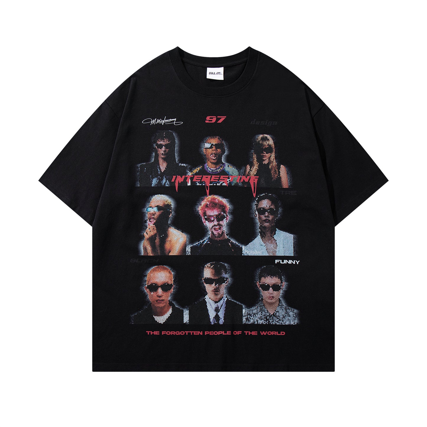 USA Vintage T-Shirt Hip Hop Vintage Character Print Male Summer Loose