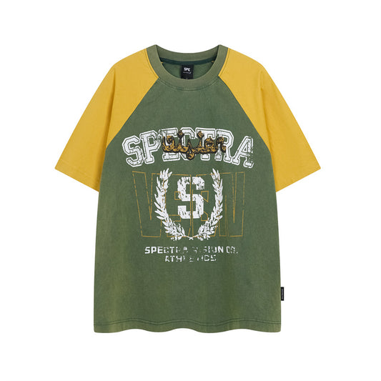 Y2K mens shirt hip hop retro crew neck men's short sleeve T-shirt