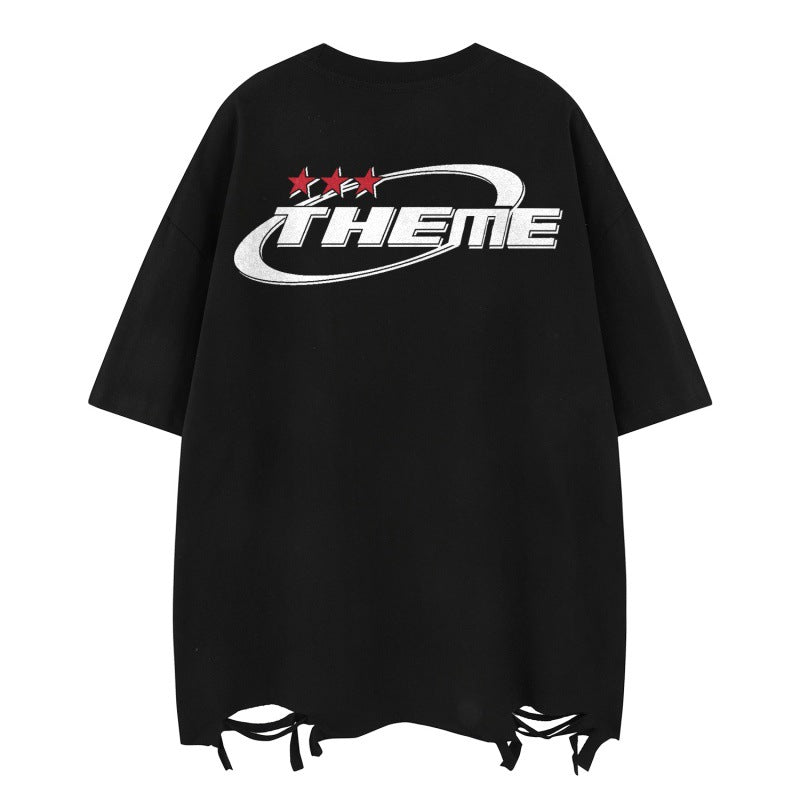US drip outfits Summer Vintage Casual Loose Short Sleeve T-Shirts