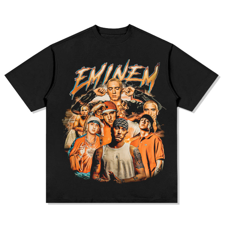 Cool t rapper hip hop ENINEM print short sleeve t-shirt Vintage