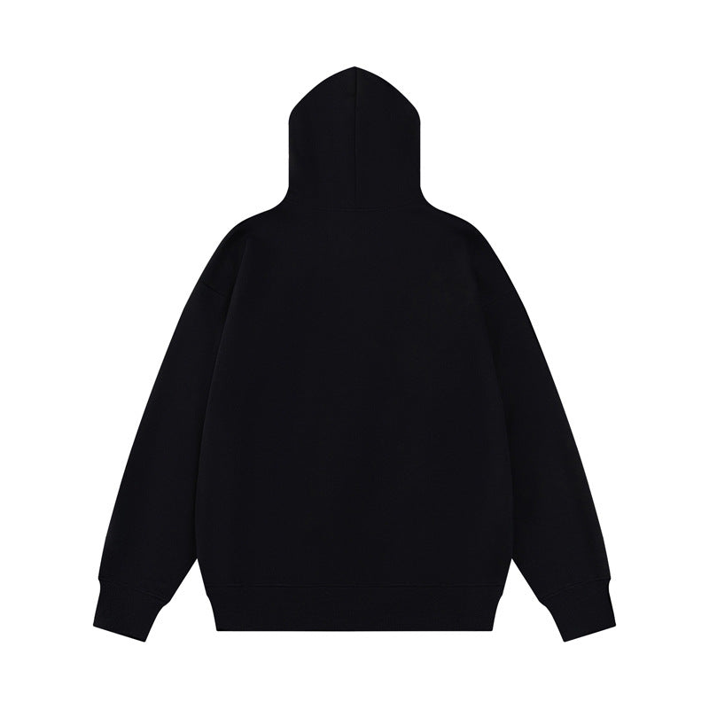 Streetwear Hoodie Embroidered Hooded Sweater Vintage Loose Hoodie