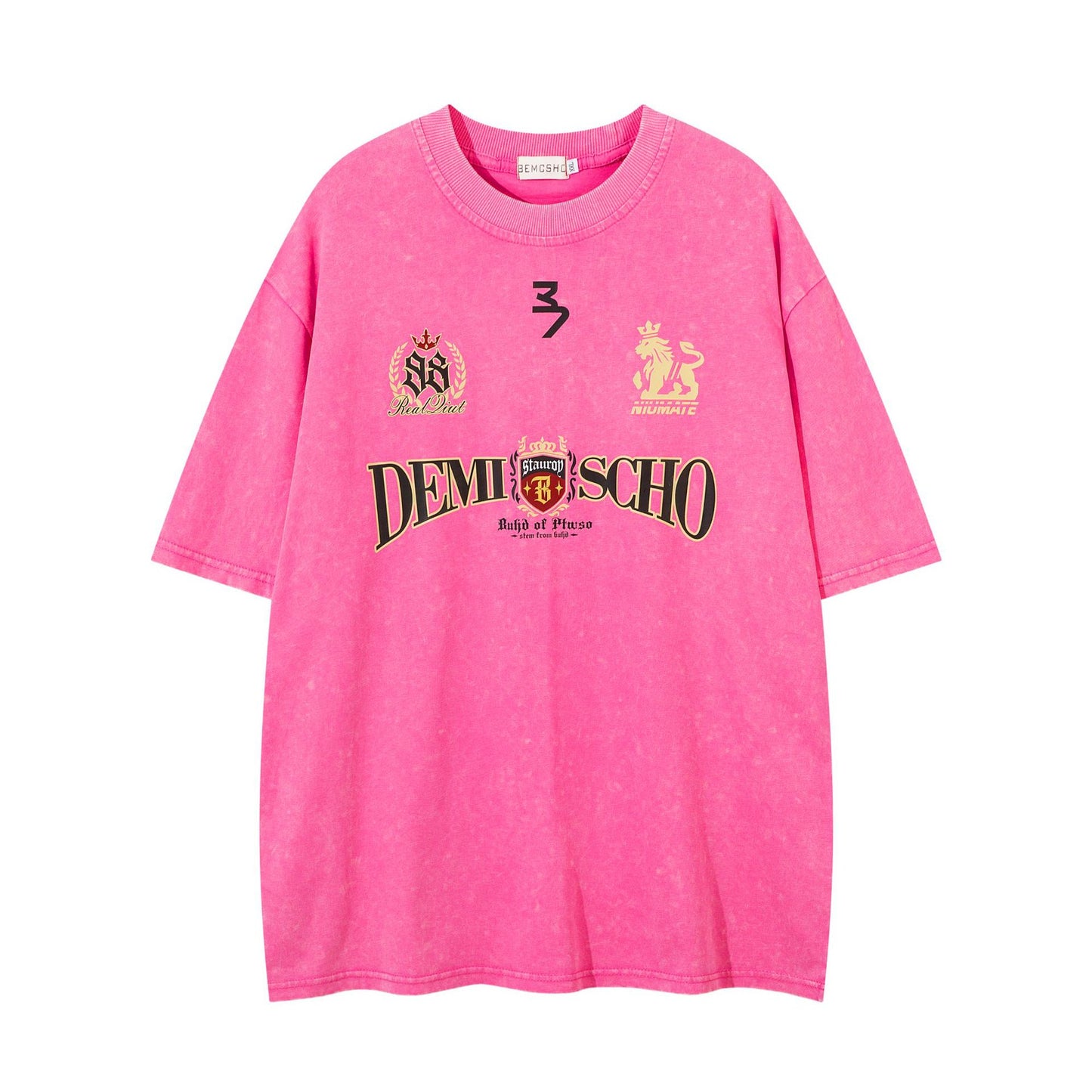 Vestimenta De Los 90 Summer Vintage Washed Old T-Shirt Short Sleeve