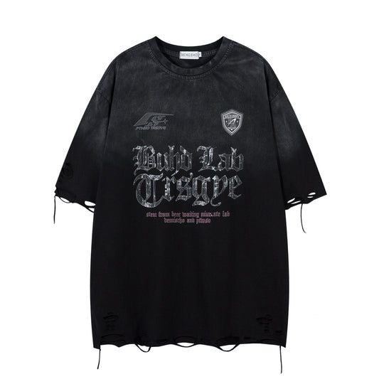 Ye T Shirt Summer Retro Washed Old Tee Short Sleeve T-Shirt