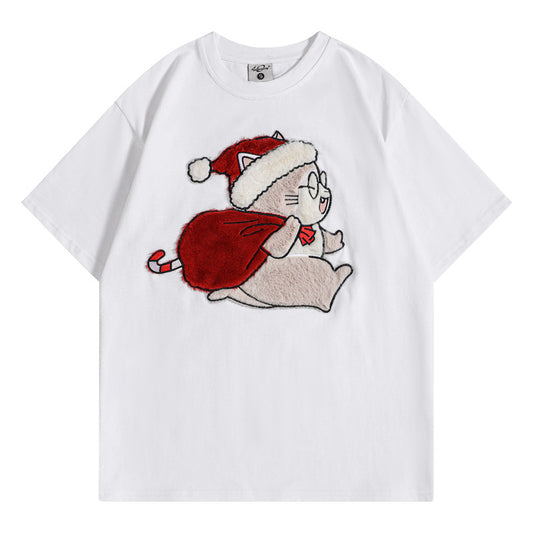 Camisetas streetwear Summer Vintage Pussy Casual Loose Short Sleeve T-Shirt