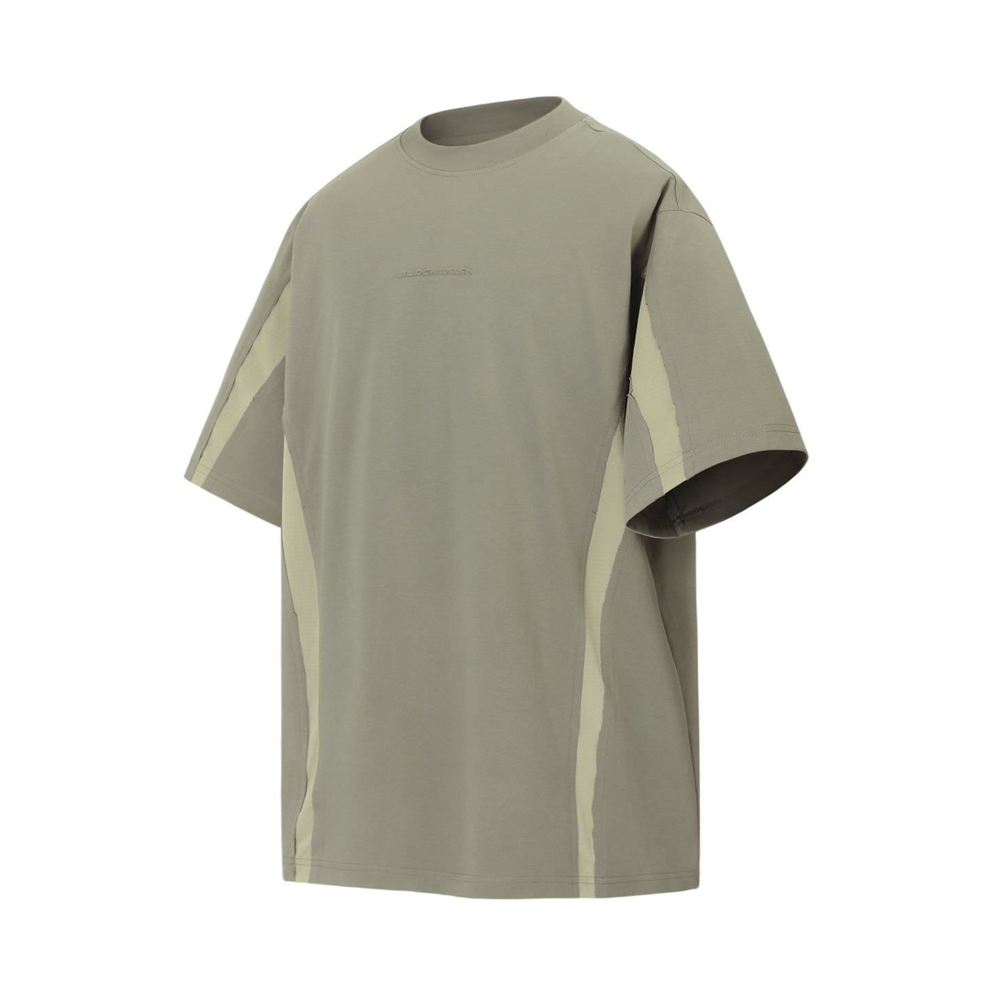 Unisex T-shirts Summer Solid Color Splicing Retro Men's Short Sleeve T-Shirt