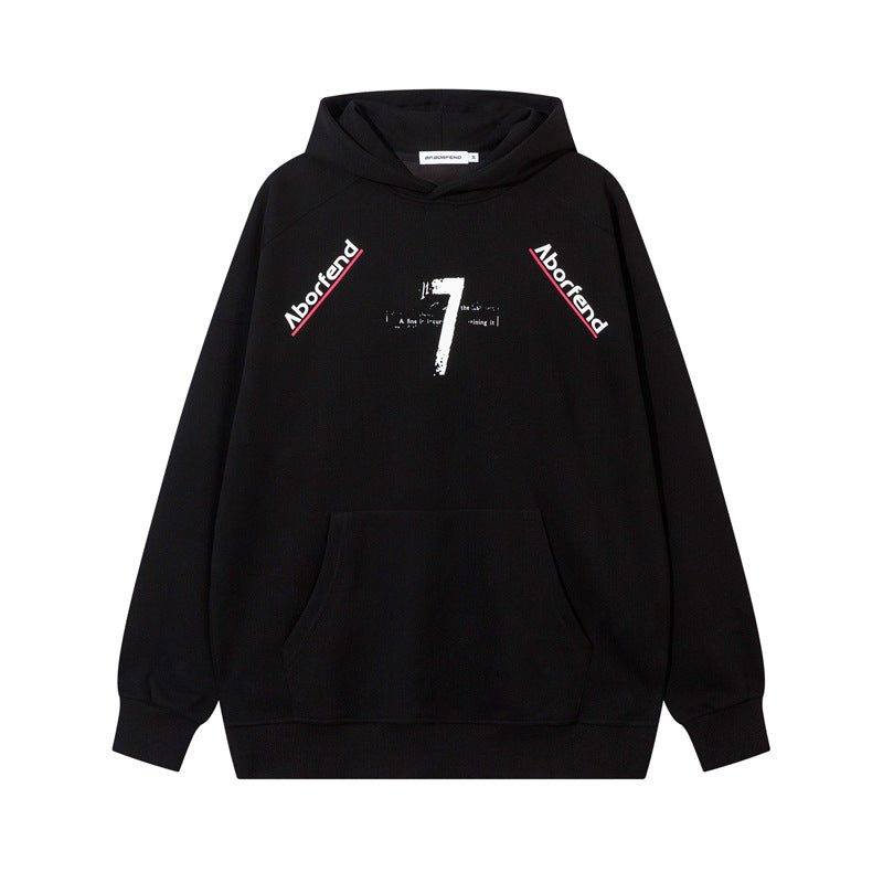 Streetwear Hoodie Hip Hop Alphabet Print Hooded Sweater Fall Loose Hoodie Jacket