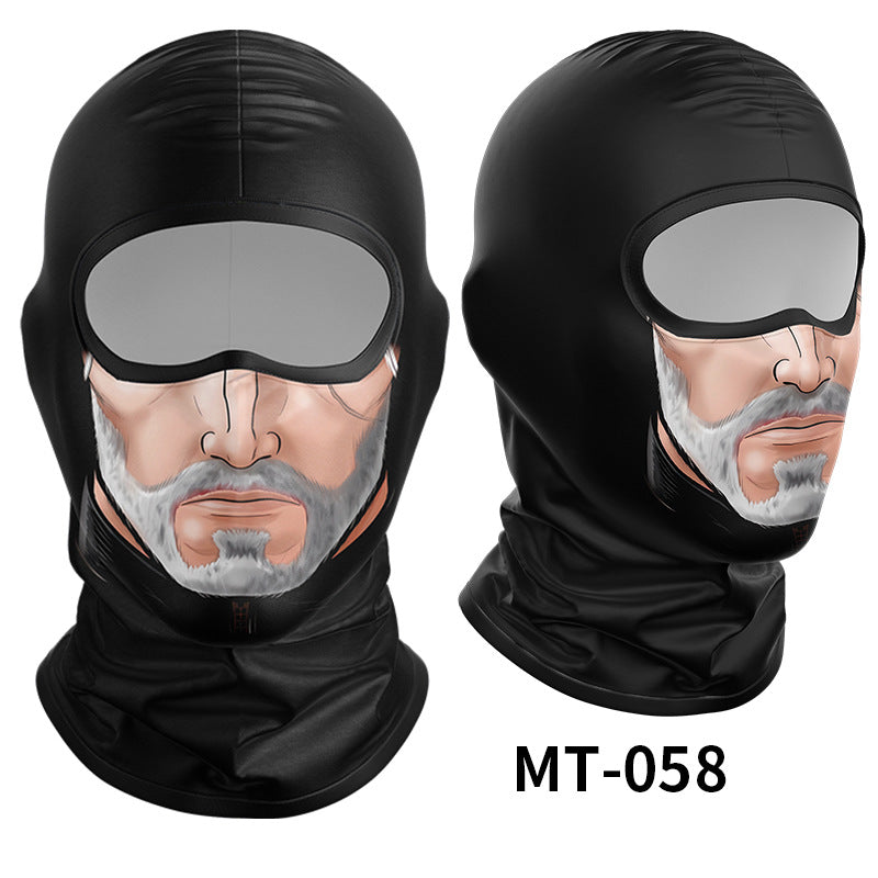 Cycling Windproof Hood Breathable Sunscreen Men's and Women's Ice Silk Fabric