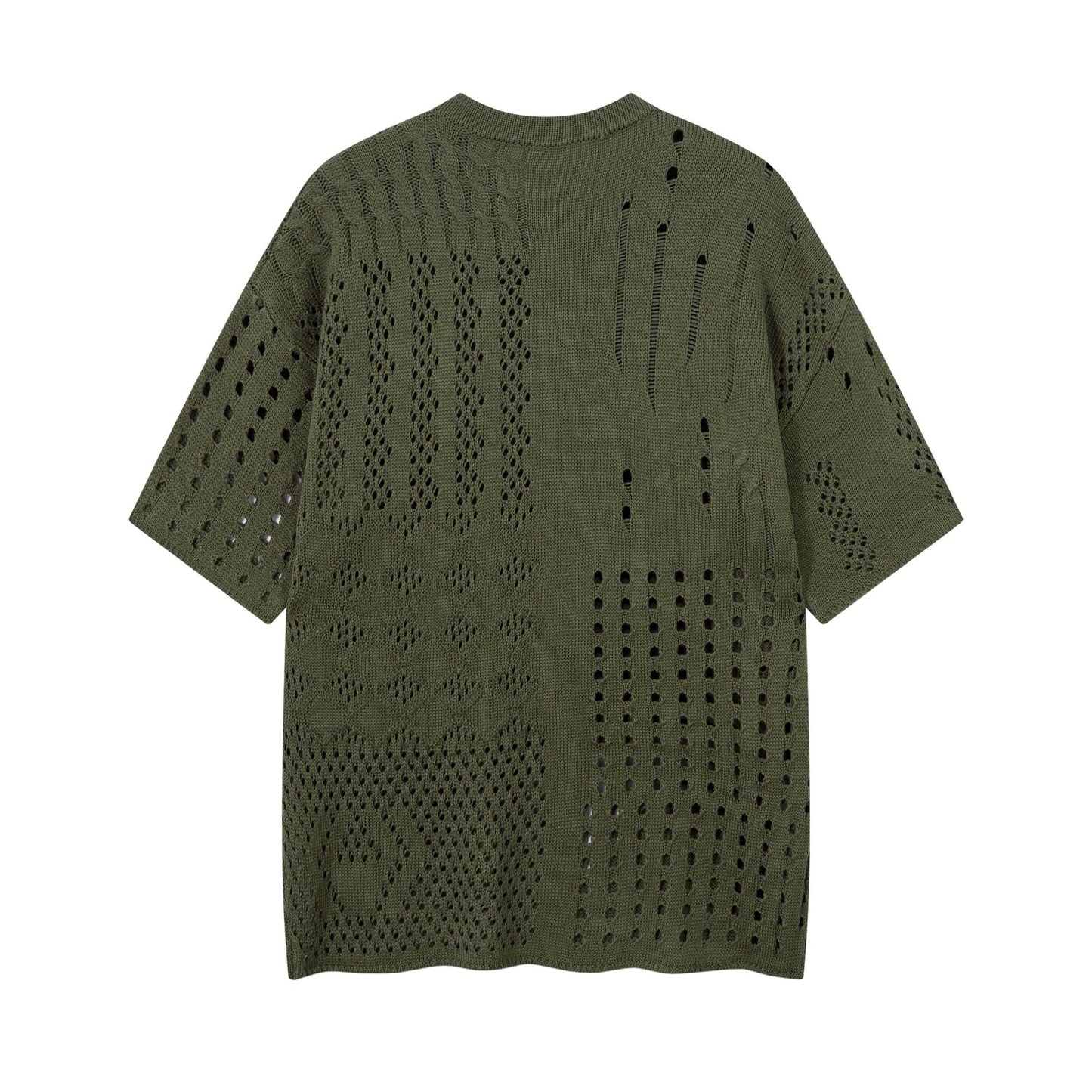 Hip hop shirt hollow retro t-shirt short sleeve